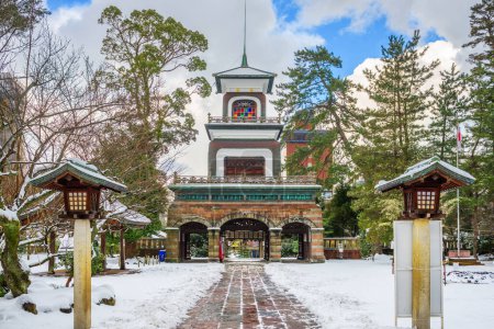 Photo for Kanazawa, Japan at Oyama Shrine in winter. - Royalty Free Image