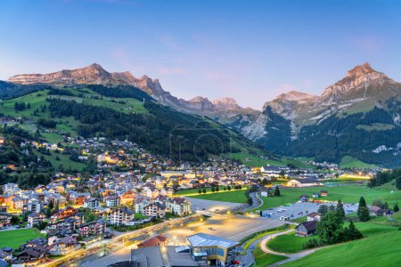 Photo for Engelberg, Switzerland in the alps at twilight. - Royalty Free Image