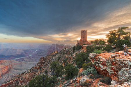 Desert View Watchtower at the Grand Canyon, Arizona, USA.