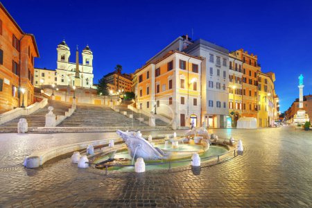 Photo for Spanish Steps in Rome, Italy in the early morning. - Royalty Free Image