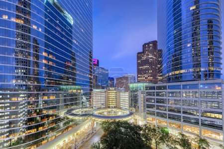Photo for Houston, Texas, USA downtown cityscape in the financial district. - Royalty Free Image