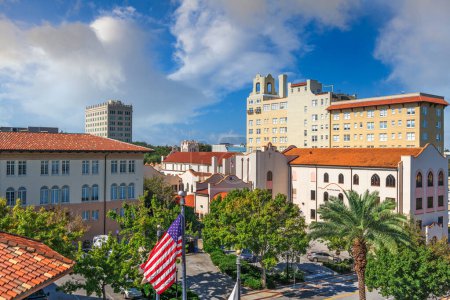 Lakeland, Florida, Estados Unidos paisaje urbano conocido en el ayuntamiento.