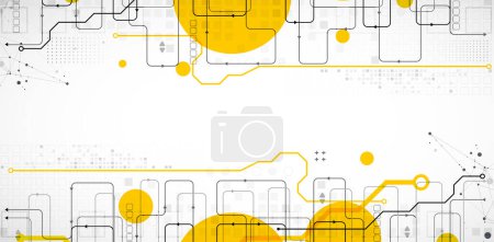 Abstract technology concept. Circuit board, high computer background. Vector illustration with space for content, web - template, business tech presentation Poster 653059970