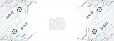 Photo for Abstract vector background on a technological theme. - Royalty Free Image