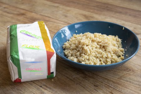Téléchargez les photos : Alternative food made with cricket flour - en image libre de droit