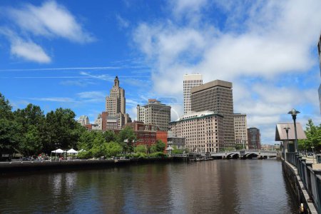 Téléchargez les photos : Skyline de Providence, Rhode Island. Paysage urbain en Nouvelle-Angleterre région des États-Unis. - en image libre de droit