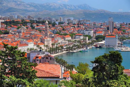 Split, Croatia. Landmarks of Croatia. UNESCO World Heritage Site landmark.