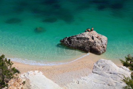 Photo for Cala Goloritze perfect beach in Sardinia, Italy. Baunei in Ogliastra province of Sardinia island. - Royalty Free Image