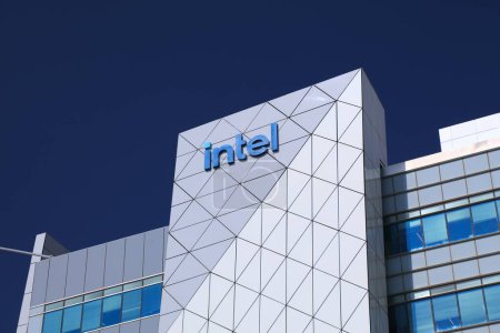 Photo for HAIFA, ISRAEL - NOVEMBER 1, 2022: Intel research and development office in Matam business park in Haifa. Intel is an American tech company specializing in semiconductors and microprocessors. - Royalty Free Image