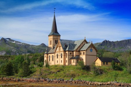Catedral de Lofoten en el municipio de Vagan, Noruega
.