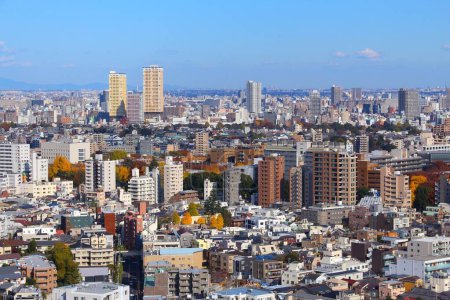 Photo for Tokyo Japan city view with Hongo, Nishikata, Yayoi and Yanaka districts. - Royalty Free Image