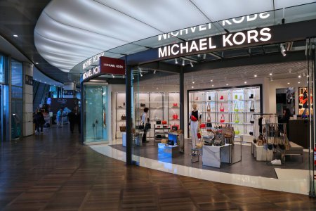Photo for VENICE, ITALY - MAY 22, 2023: Michael Kors premium fashion brand duty free store at Venice Marco Polo Airport in Italy. - Royalty Free Image