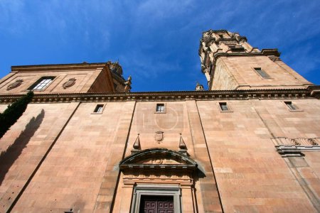 Salamanca town in Spain. La Clerecia building of Pontifical University of Salamanca (private Roman Catholic university).