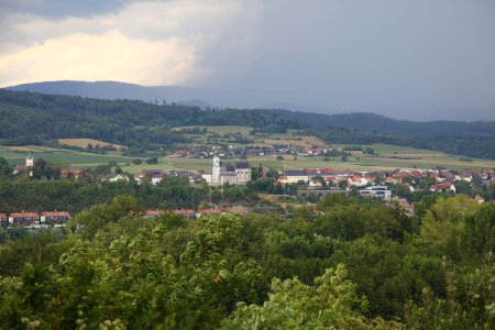 Emmersdorf an der Donau town view in Austria. Wachau region of Austria.