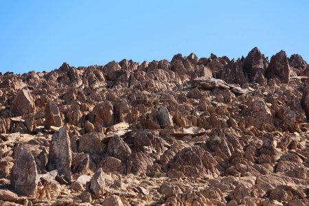 Anti-Atlas mountains in Taroudant Province, Morocco. Peculiar rocks.