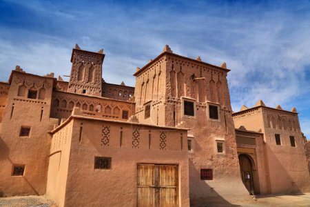 Kasbah Amridil, Marruecos. Residencia fortificada en Marruecos hecha de ladrillo de barro. Monumento al oasis de Skoura.