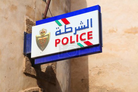 Photo for EL JADIDA, MOROCCO - FEBRUARY 23, 2022: Police station in El Jadida town, Morocco. El Jadida is an important tourism destination listed as UNESCO World Heritage Site. - Royalty Free Image