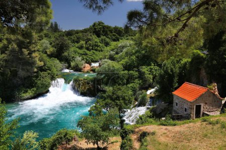 Photo for Krka waterfalls. Krka National Park in Croatia. Landscape of Croatia. - Royalty Free Image