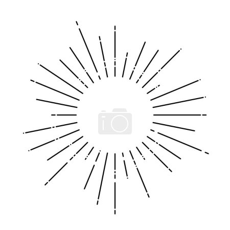 Illustration for Radial rays frame. Vector starburst illustration. Starburst concentric lines. - Royalty Free Image