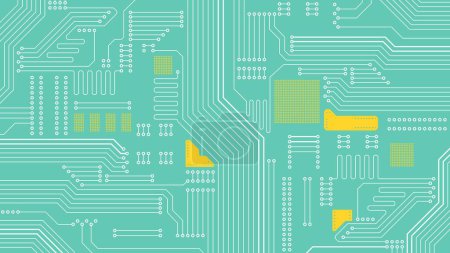 Illustration for High tech background. Electronic circuit board vector. Technology background. - Royalty Free Image