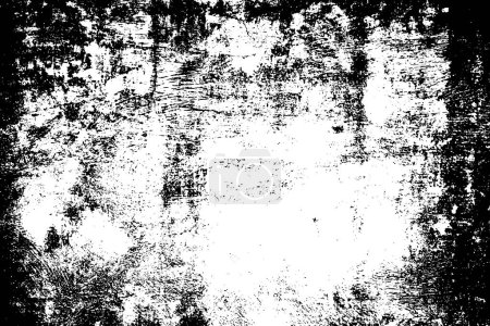 Ilustración de Superposición gruesa de ruido vectorial blanco y negro. Superposición de textura grunge angustiada. - Imagen libre de derechos