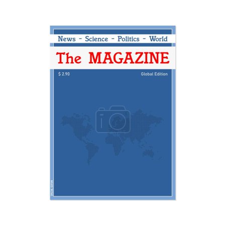 Magazin-Cover-Blanko-Vorlage. Vector generisches Magazin Titelseite Attrappe mit Kopierraum.