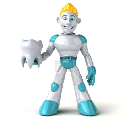 Photo for Big robot with tooth   - 3D Illustration - Royalty Free Image