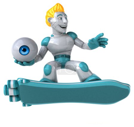 Foto de Robot grande con ojo - Ilustración 3D - Imagen libre de derechos