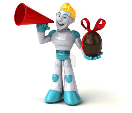 Photo for Big robot with egg   - 3D Illustration - Royalty Free Image