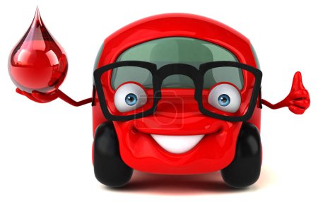 Photo for Fun car with drop - 3D Illustration - Royalty Free Image