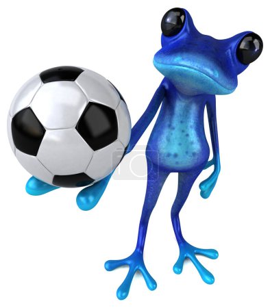 Photo for Frog with ball  - 3D Illustration - Royalty Free Image