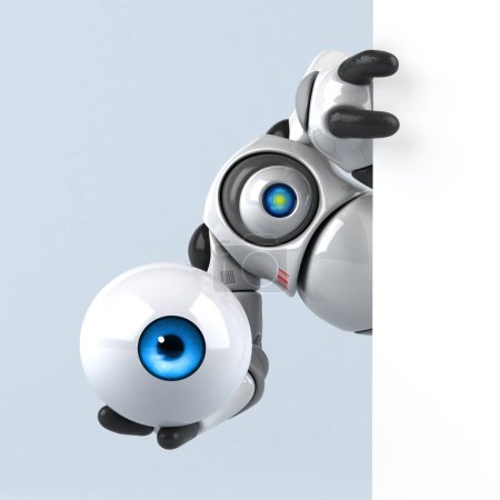 Foto de Robot grande con ojo - Ilustración 3D - Imagen libre de derechos