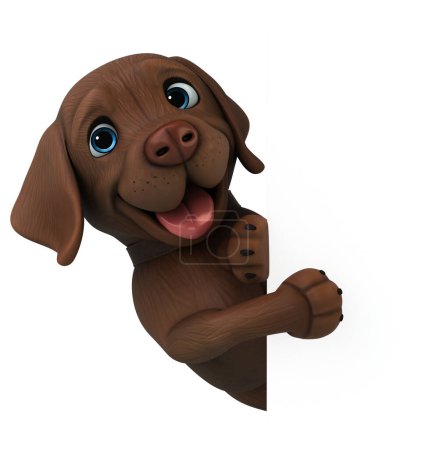 Foto de Divertido personaje de dibujos animados 3D marrón Labrador retriever - Imagen libre de derechos