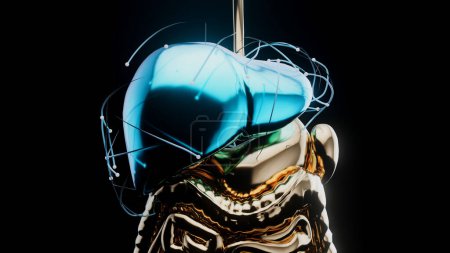 Téléchargez les photos : Vue 3D abstraite de la physiologie du foie - en image libre de droit