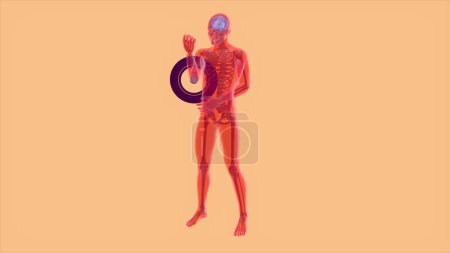 Photo for 3D abstract anatomy concept of an elbow pain - Royalty Free Image