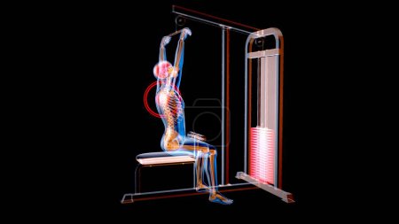 Téléchargez les photos : Art 3D abstrait d'un homme sur la machine Lat - en image libre de droit