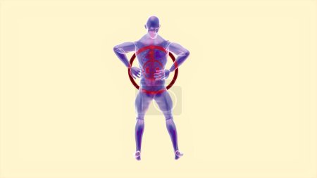 Foto de Diseño abstracto de dolor de espalda y riñones - Imagen libre de derechos