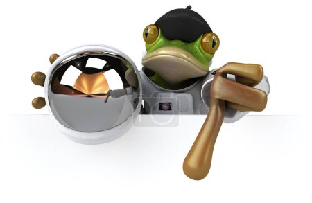 Téléchargez les photos : Amusant personnage de grenouille dessin animé 3D astronaute - en image libre de droit