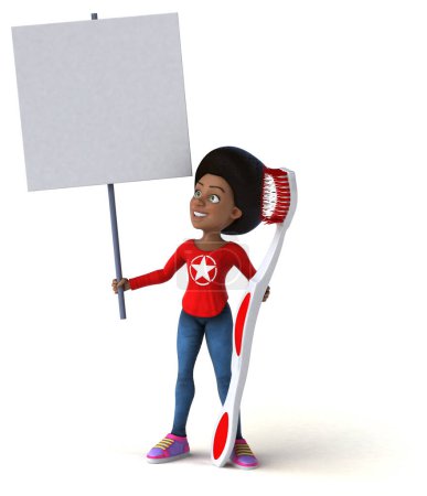 Foto de Diversión 3D de dibujos animados chica adolescente africana - Imagen libre de derechos