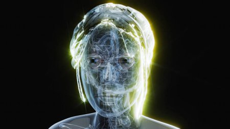 Téléchargez les photos : Modèle anatomique 3D d'une femme avec un oeil - en image libre de droit