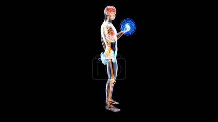 Photo for Abstract illustration of a man with weights - Royalty Free Image