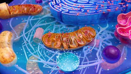 Foto de Ilustración abstracta de las mitocondrias - Imagen libre de derechos