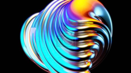 Photo for Abstract waves background - 3D Illustration - Royalty Free Image
