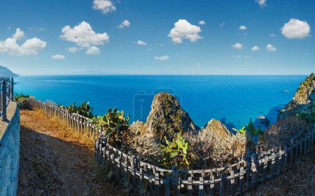 Photo for Beautiful Calabrian Tyrrhenian sea coastline landscape. Not far from Capo Vaticano Ricardi, Tropea, Calabria, Italy - Royalty Free Image
