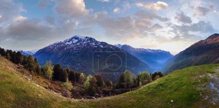 Photo for Evening summer mountain landscape. View from  Timmelsjoch - high alpine road on Italian - Austria border. - Royalty Free Image
