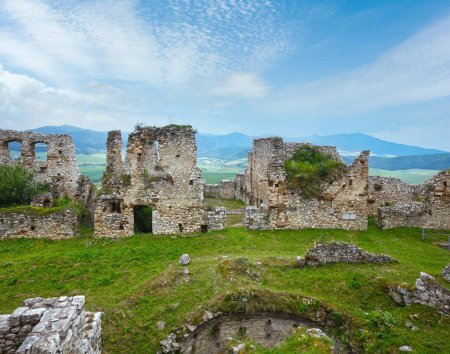 Photo for The ruins of Spis Castle or Spissky hrad in eastern Slovakia. Summer view. Built in the 12th century. - Royalty Free Image