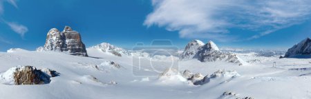 Photo for Winter hazy view  from Dachstein mountain massif top  (Austria). - Royalty Free Image