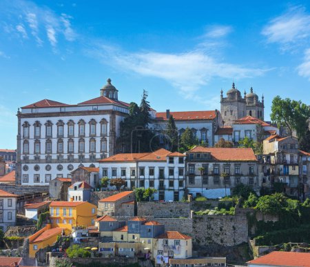 Photo for Porto city spring evening view with Episcopal Palace (Portugal). - Royalty Free Image