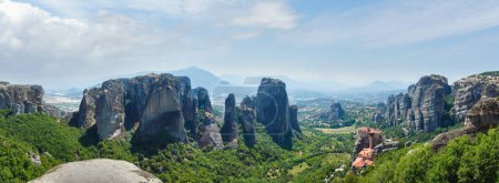 Photo for The Meteora - important rocky monasteries complex in Greece. Summer panorama. - Royalty Free Image