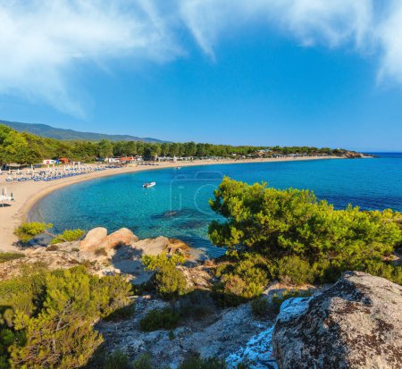 Photo for Summer morning  Platanitsi beach on Sithonia Peninsula (Chalcidice, Greece). - Royalty Free Image